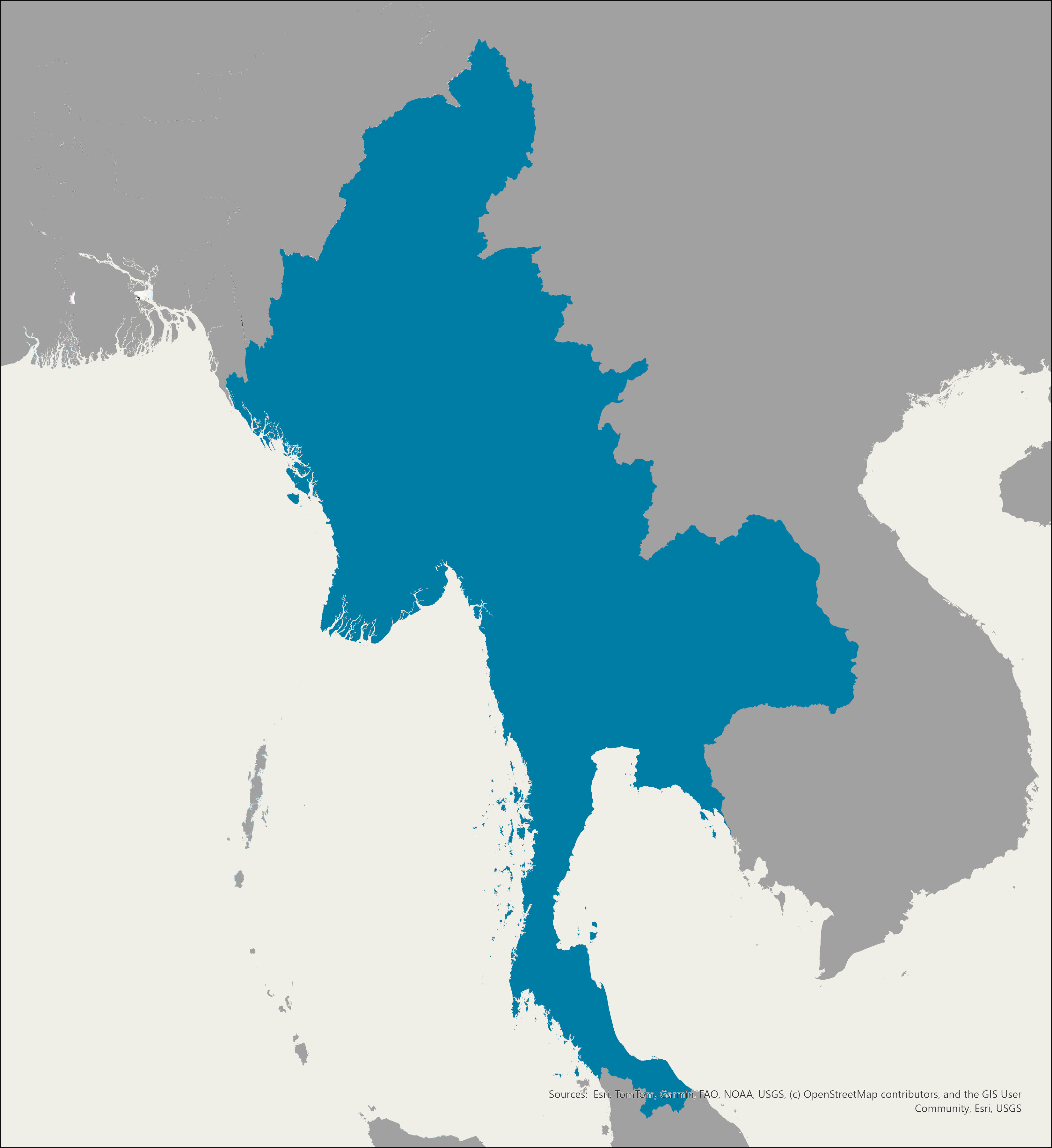 Siam Mission Map 1854